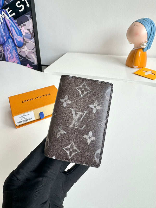 LV Autres Cuirs Pocket Organizer Brown Faded Monogram Leather 221269