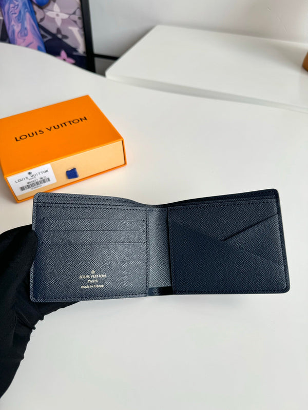 LV Multiple Wallet Ink Blue Monogram Canvas 221271