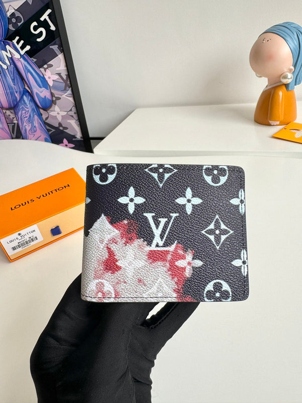 LV Multiple Wallet Ink Blue Monogram Canvas 221271