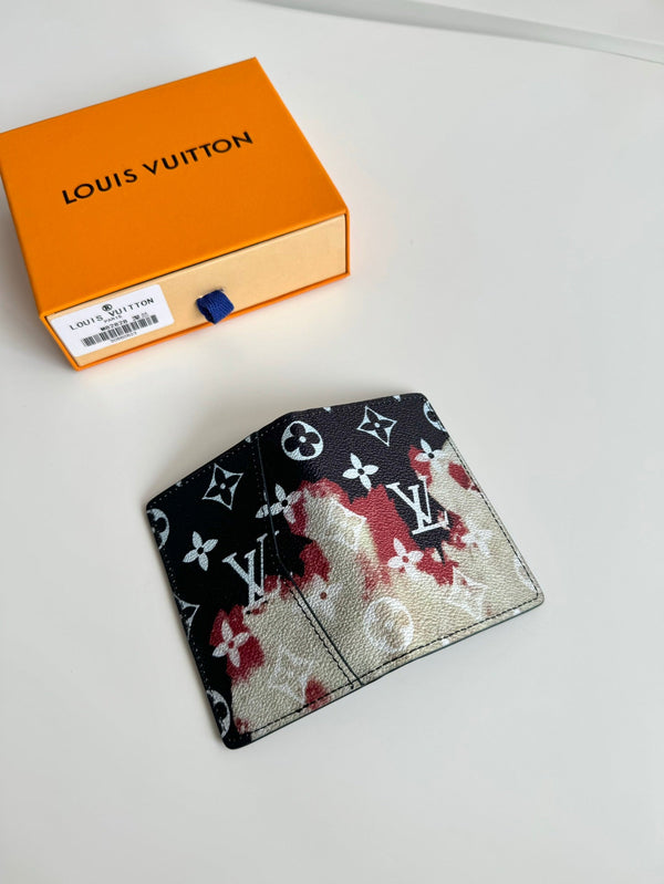 LV Pocket Wallet Ink Blue Monogram Canvas 221272