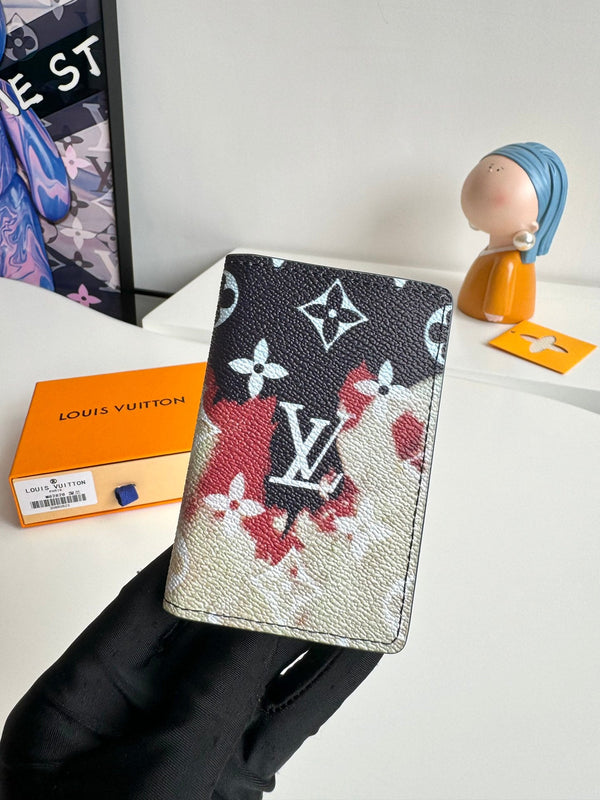 LV Pocket Wallet Ink Blue Monogram Canvas 221272