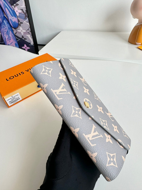 Portafoglio LV Sarah Trianon grigio tela monogramma GHW 221281