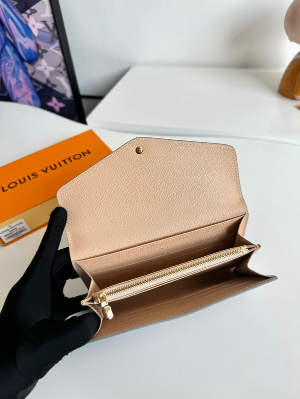 Portafoglio LV Sarah Trianon grigio tela monogramma GHW 221281