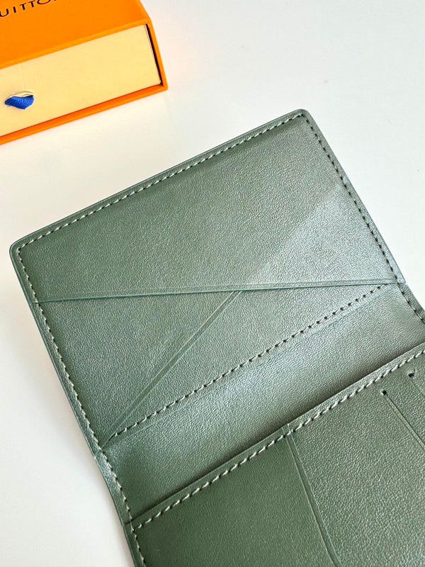 LV Pocket Organizer Green Ostrich Pattern 221310