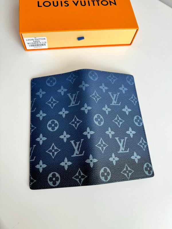 LV Brazza Navy Blue Monogram Gradient Canvas 221312