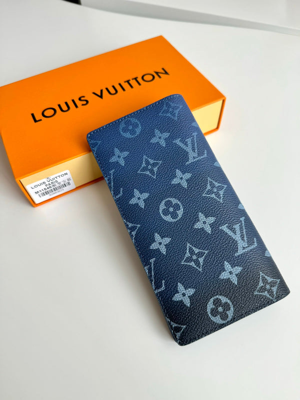 LV Brazza Navy Blue Monogram Gradient Canvas 221312