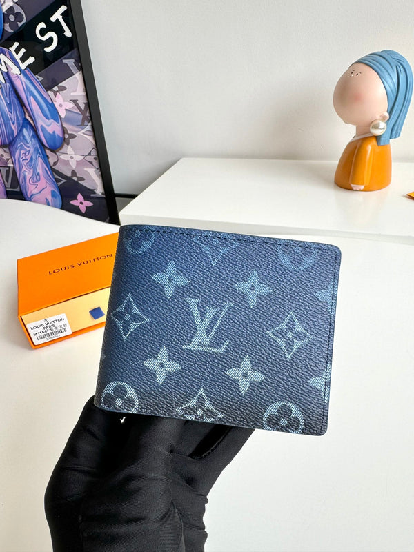 LV Multiple Wallet Navy Blue Monogram Gradient Canvas 221313