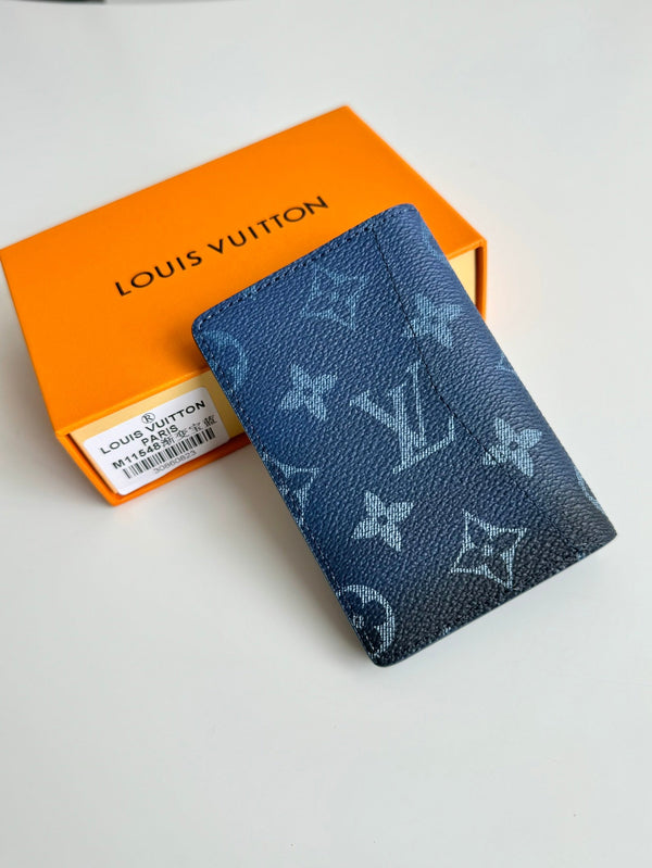 LV Pocket Organizer in tela sfumata monogramma blu navy 221314