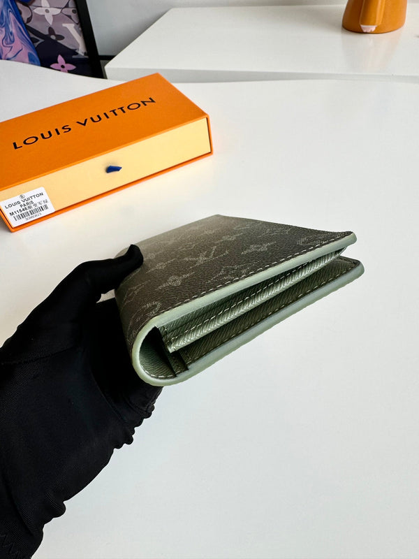 LV Brazza Wallet Green Monogram Gradient Canvas 221315