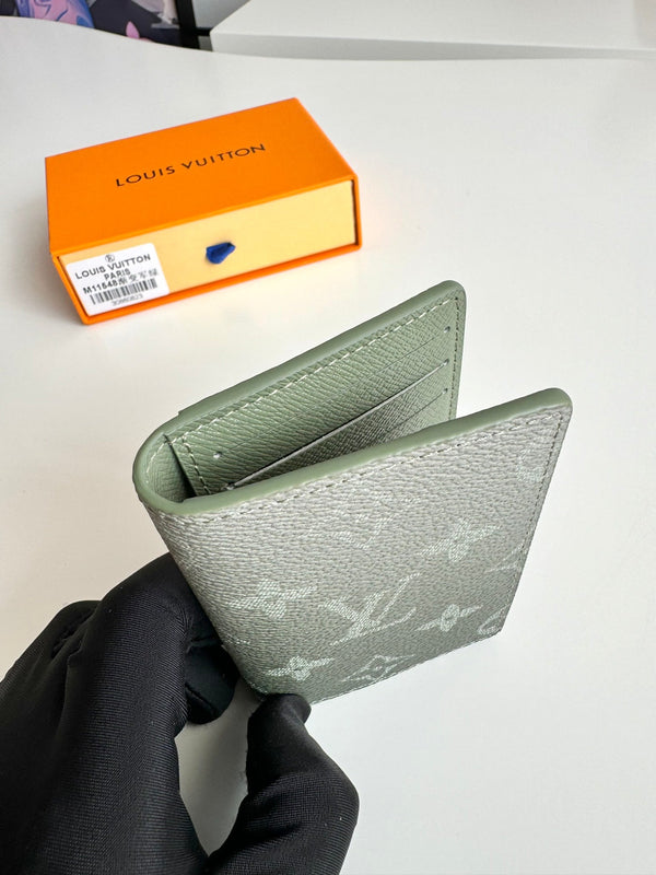 LV Pocket Wallet Green Monogram Gradient Canvas 221317