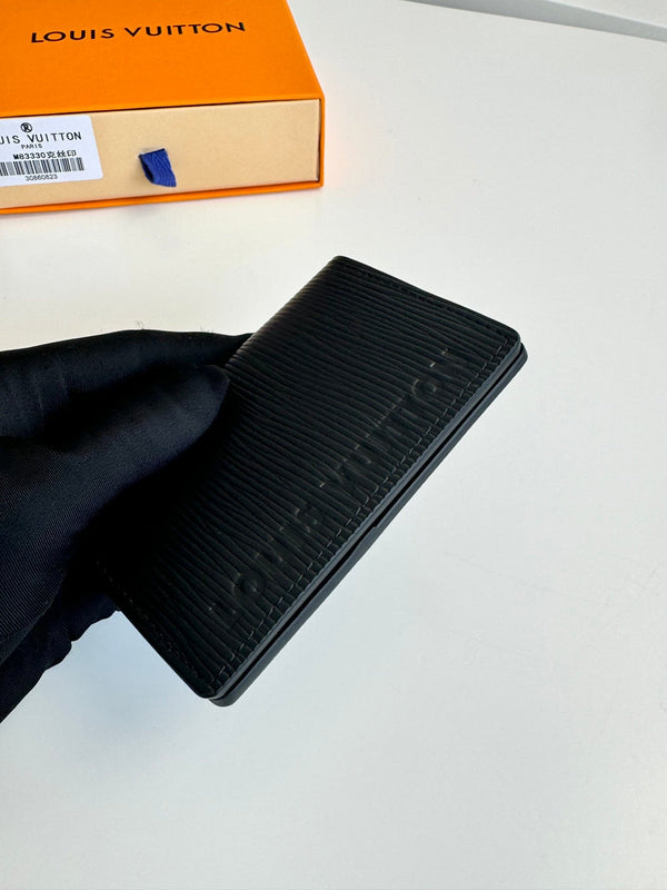 LV Pocket Organizer Black Epi XL Cowhide Leather 221320