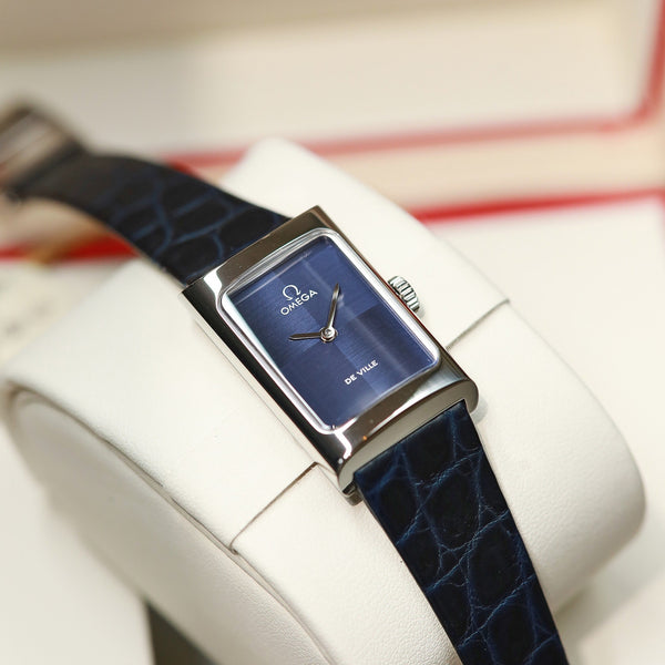 Omega De Ville 26.12mm Silver Blue Dial
