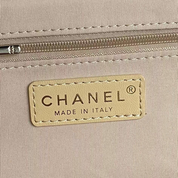 BORSA PER FOTOCAMERA MEDIA 23 IN PELLE DI AGNELLO GIALLA BEIGE E FERRAMENTA ORO