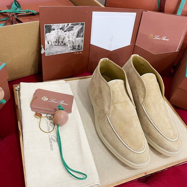 Stivaletto LP Open Walk in camoscio beige misto bianco 978052