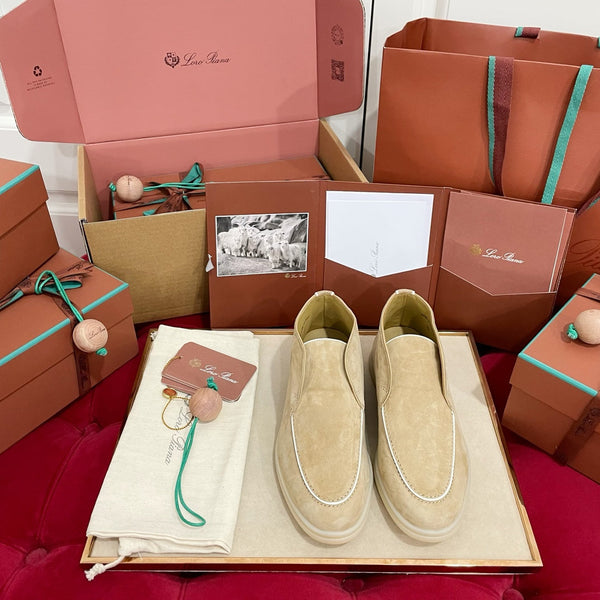 Stivaletto LP Open Walk in camoscio beige misto bianco 978052