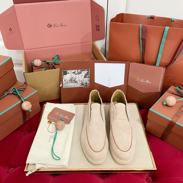 Stivaletto LP Open Walk in pelle scamosciata beige chiaro, rosa e marrone 978058