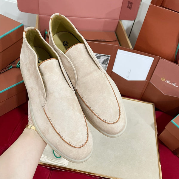 Stivaletto LP Open Walk in pelle scamosciata beige chiaro, rosa e marrone 978058