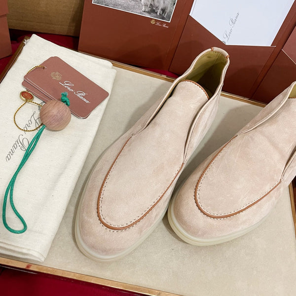 Stivaletto LP Open Walk in pelle scamosciata beige chiaro, rosa e marrone 978058