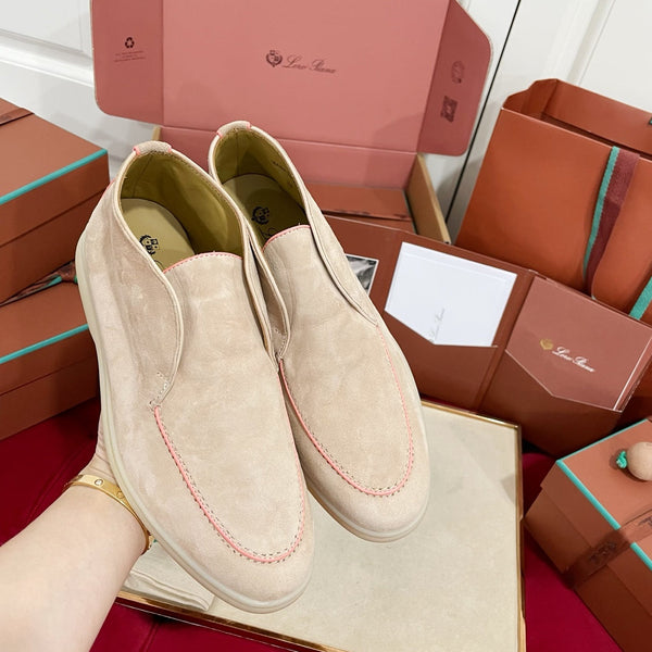 Stivaletto LP Open Walk in pelle scamosciata beige chiaro e rosa mix 978054