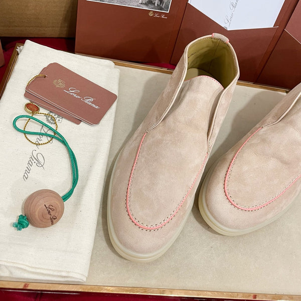 Stivaletto LP Open Walk in pelle scamosciata beige chiaro e rosa mix 978054