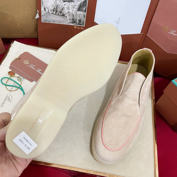 Stivaletto LP Open Walk in pelle scamosciata beige chiaro e rosa mix 978054