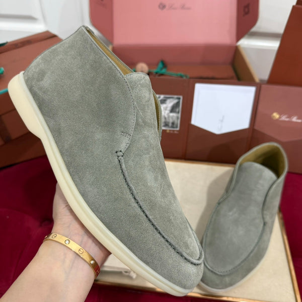 LP Open Walk Ankle Boot In Grey Green Suede 978062