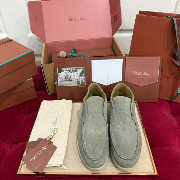 LP Open Walk Ankle Boot In Grey Green Suede 978062