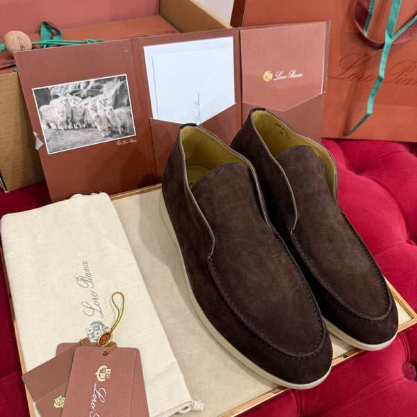 Stivaletto LP Open Walk in pelle scamosciata marrone cioccolato 978064