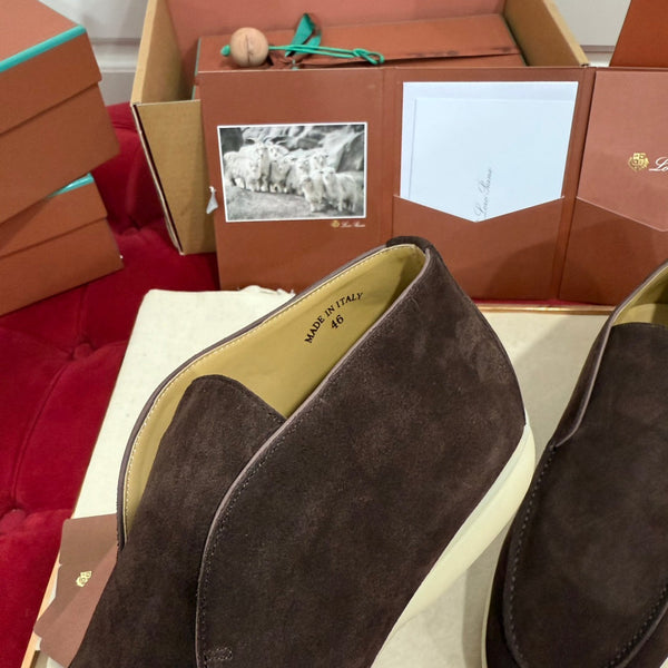 Stivaletto LP Open Walk in pelle scamosciata marrone cioccolato 978064