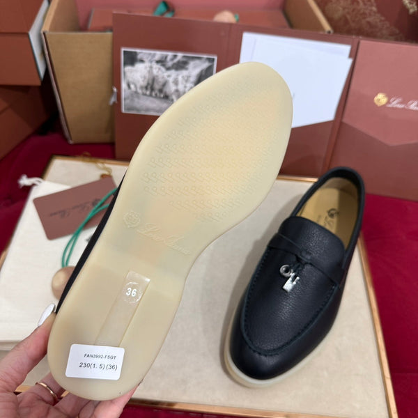 LP 25C Summer Charms Walk Loafer Black Calfskin 212600