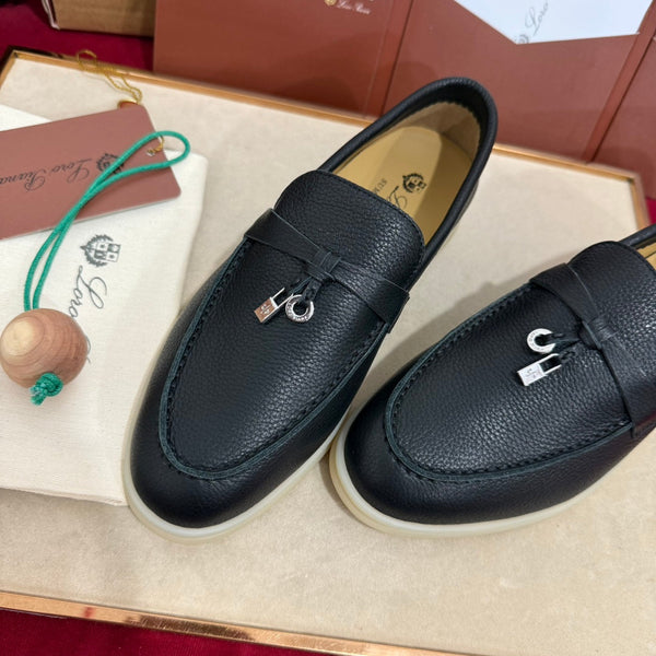 LP 25C Summer Charms Walk Loafer Black Calfskin 212600