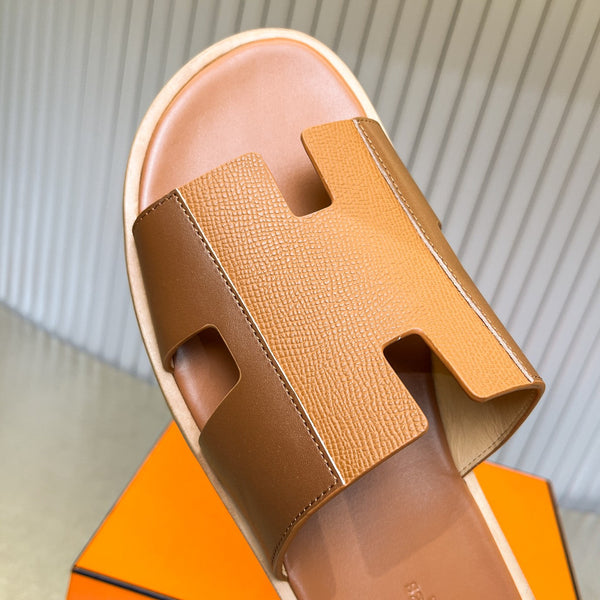 HM Men's Izmir Slide Brown Cowhide 669076