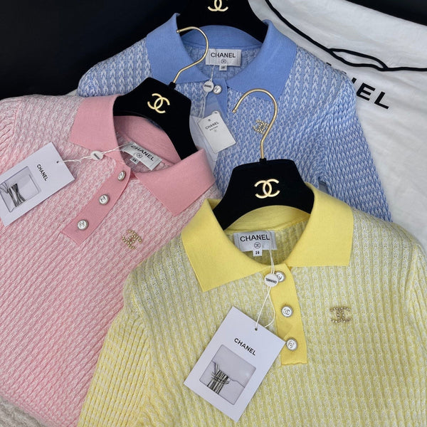 CC 25 Polo Col Laine Tencel Nylon