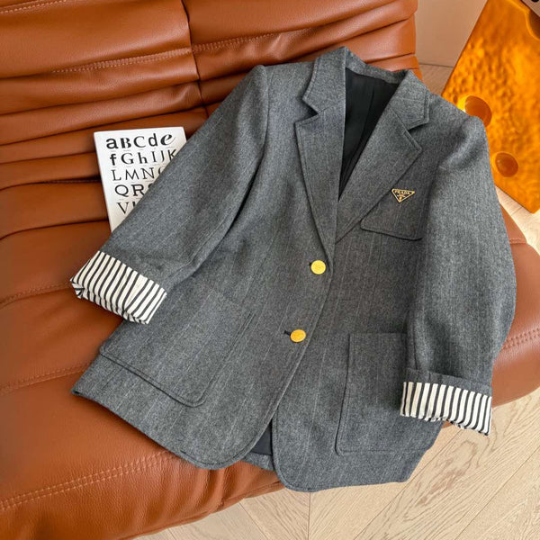 Prada 25 Suit Jacket Gray Wool