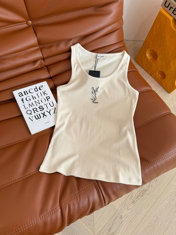 YSL Logo Vest Cotton