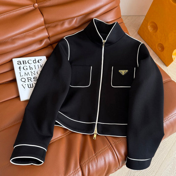 Giacca Prada 2025 Nero misto cotone bianco acetato
