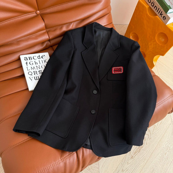Miu Miu 25 Suit Jacket Black Wool Polyester