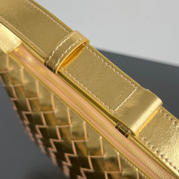 BORSA WALLACE 22 IN PELLE DI VITELLO METALLIZZATA ORO