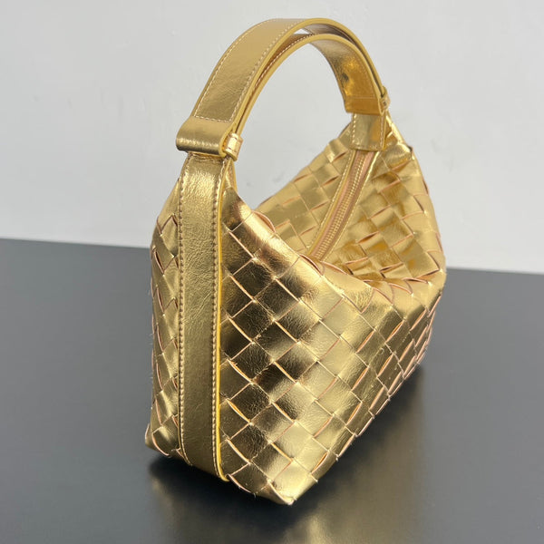 BORSA WALLACE 22 IN PELLE DI VITELLO METALLIZZATA ORO