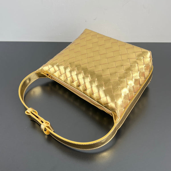 BORSA WALLACE 22 IN PELLE DI VITELLO METALLIZZATA ORO