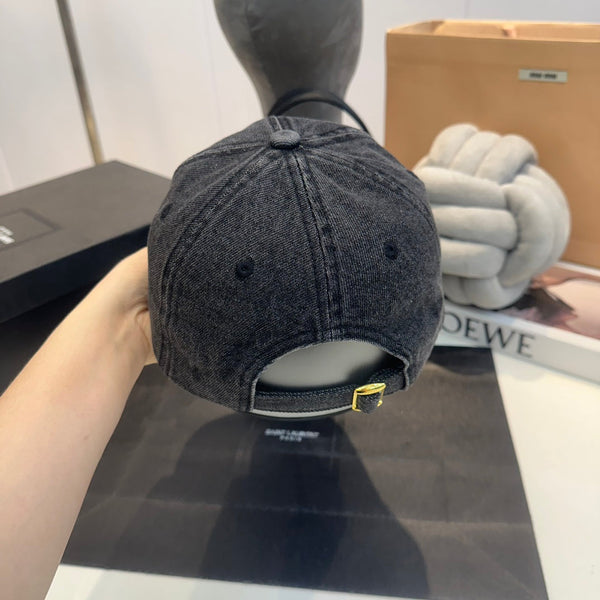 Celin Cap Smoke Black Denim Fabric 210380