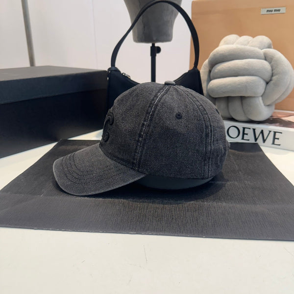 Celin Cap Smoke Black Denim Fabric 210380
