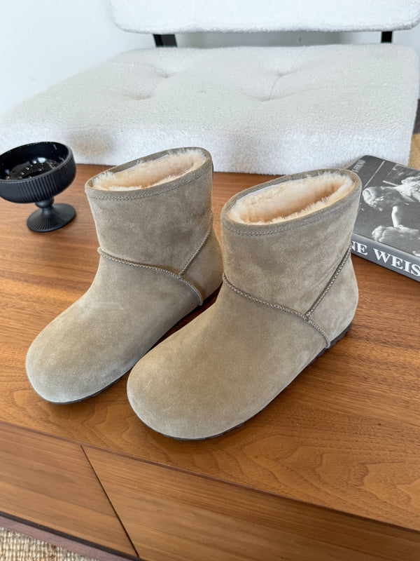 UGG Classic Femme Mini Boots Stone Clay Wool Suede 517909