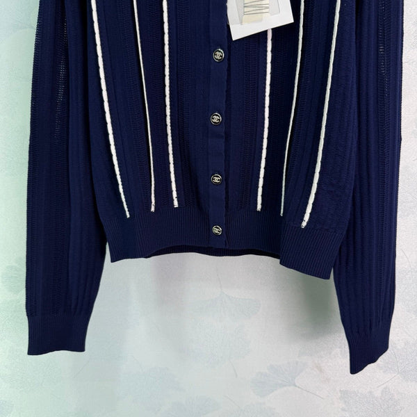 CC 25 Cardigan Navy Blue Wool 279172