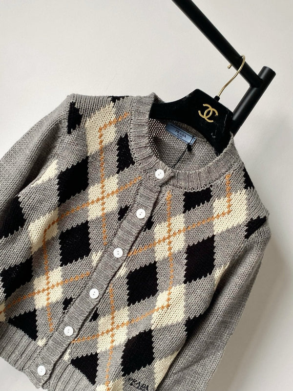 Prada 25 Cardigan Multicolor Wool 293871