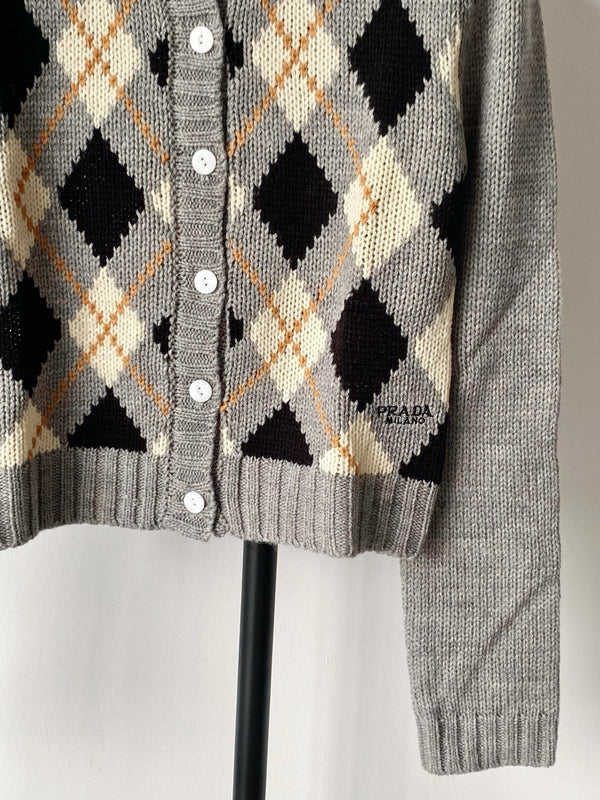 Prada 25 Cardigan Multicolor Wool 293871