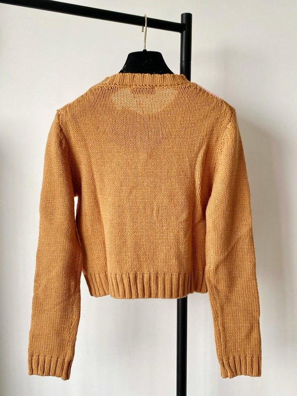 Prada 25 Crop Top Sweater Multicolor Wool 293872