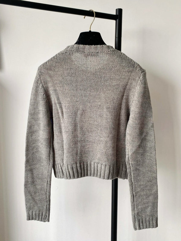 Prada 25 Crop Top Sweater Multicolor Wool 293872