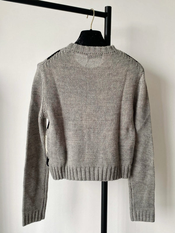 Prada 25 Crop Top Sweater Multicolor Wool 293872