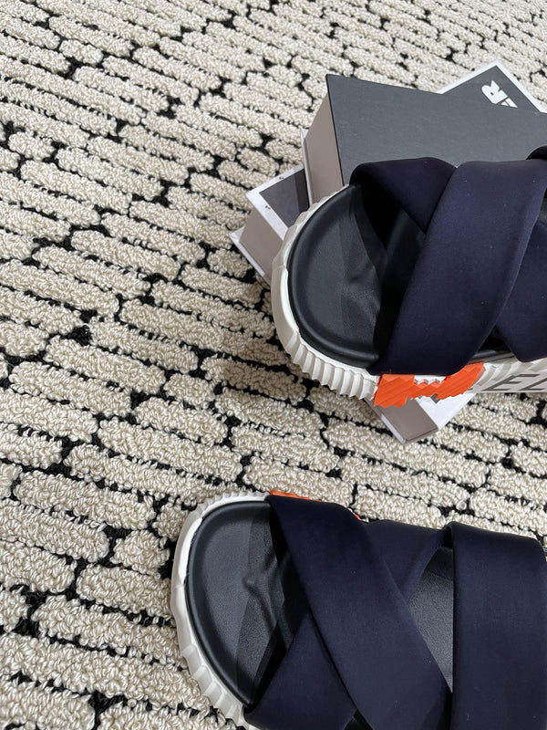 ELECTRIC SANDAL BLACK MIX CHARCOAL BLACK CALFSKIN